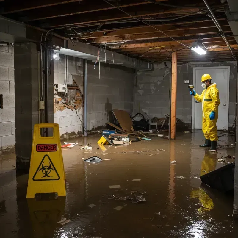 Flooded Basement Electrical Hazard in Bainbridge, PA Property