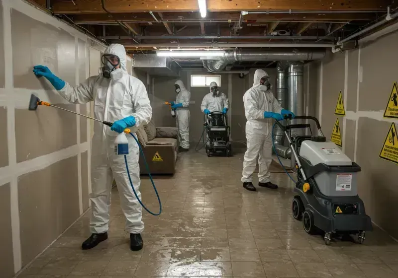 Basement Moisture Removal and Structural Drying process in Bainbridge, PA